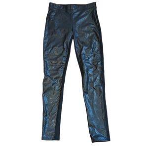 DYNAMITE Black Faux Leather Moto Leggings High waisted size XS